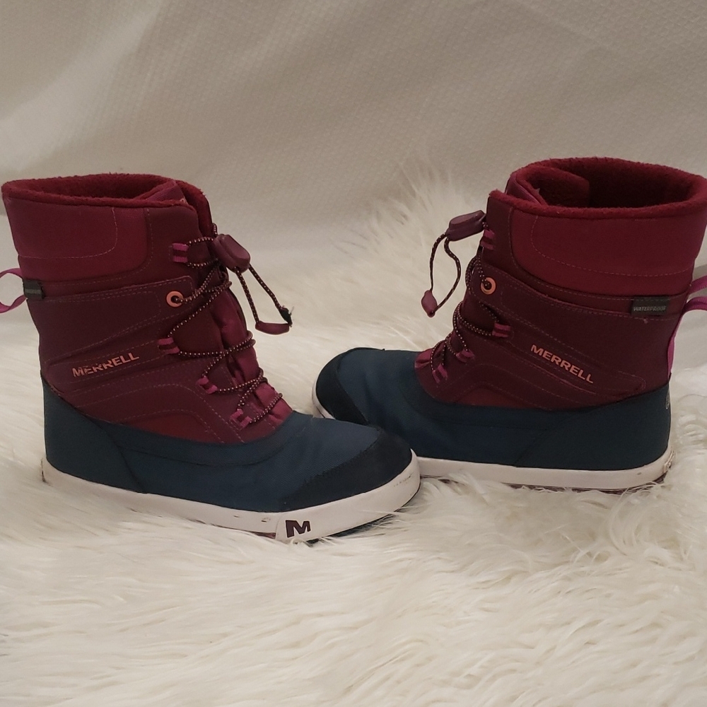 Merrell Maroon and Blue Snow Boots